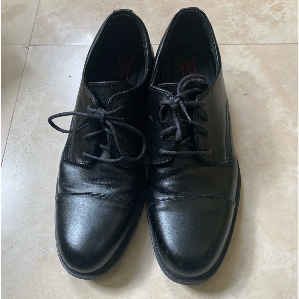 Dexter Comfort Men's Size 10.5M Black Archer Captoe Oxford Dress Shoes